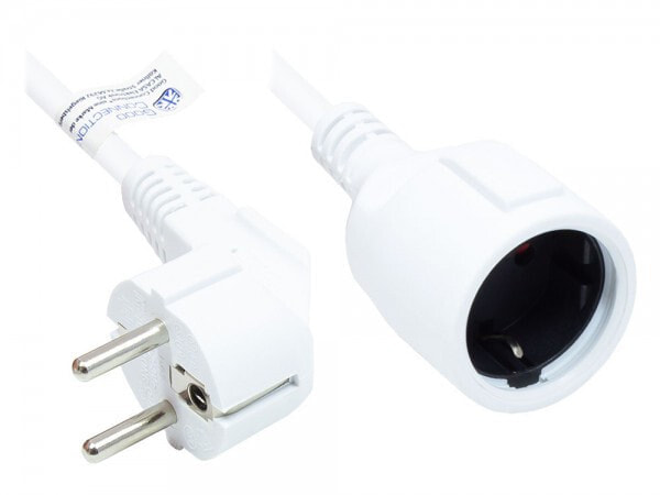 Alcasa P0102-W050 кабель питания Белый 5 m Силовая вилка тип E+F Силовая вилка тип F