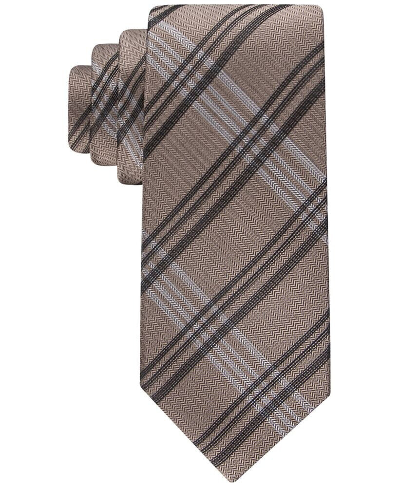 Calvin Klein men's Herringbone Windowpane Tie