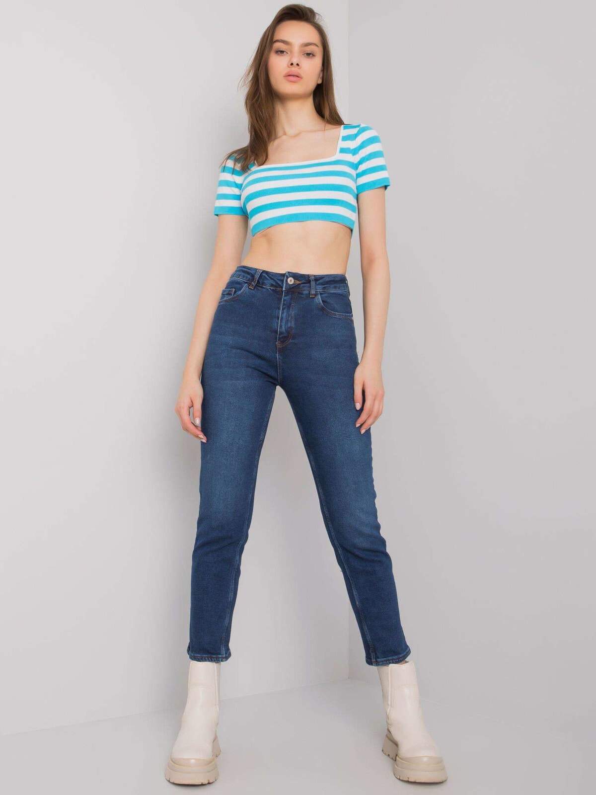 Женские синие джинсы Factory Price Spodnie jeans-MR-SP-5326.41-niebieski