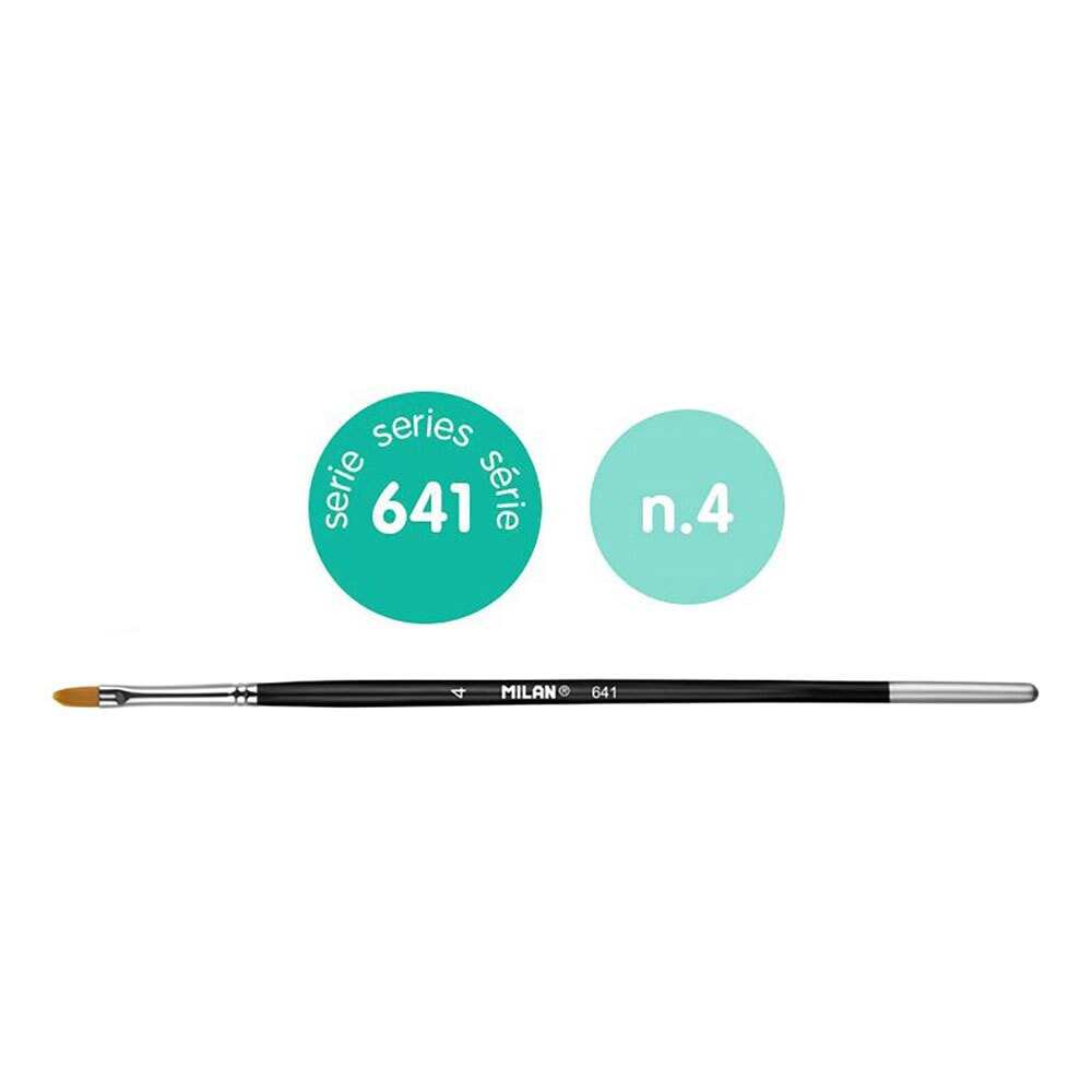 MILAN ´Premium Synthetic´ Cat´S Tongue Paintbrush With Short Handle Series 641 No. 4