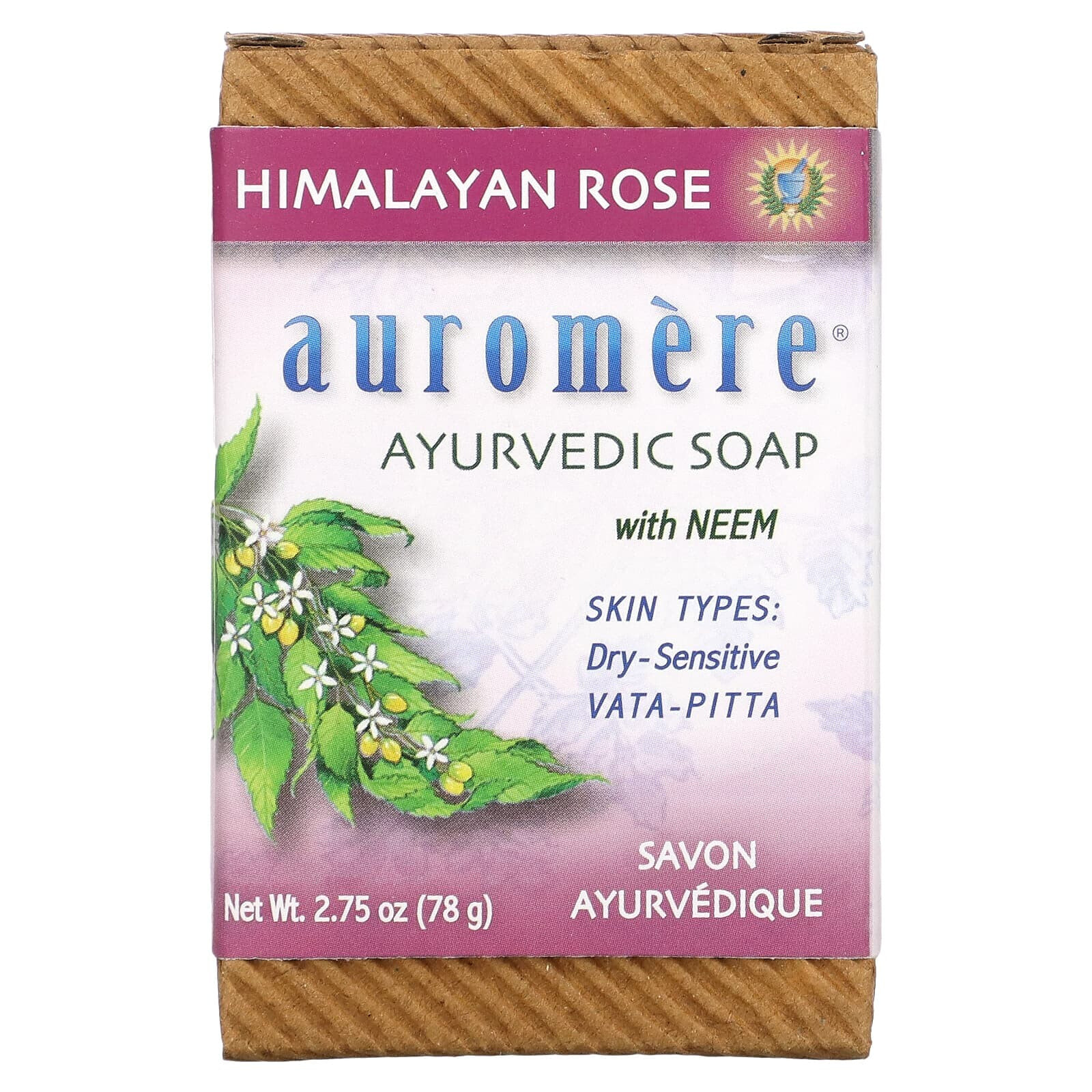 Ayurvedic Bar Soap with Neem, Himalayan Rose, 2.75 oz (78 g)