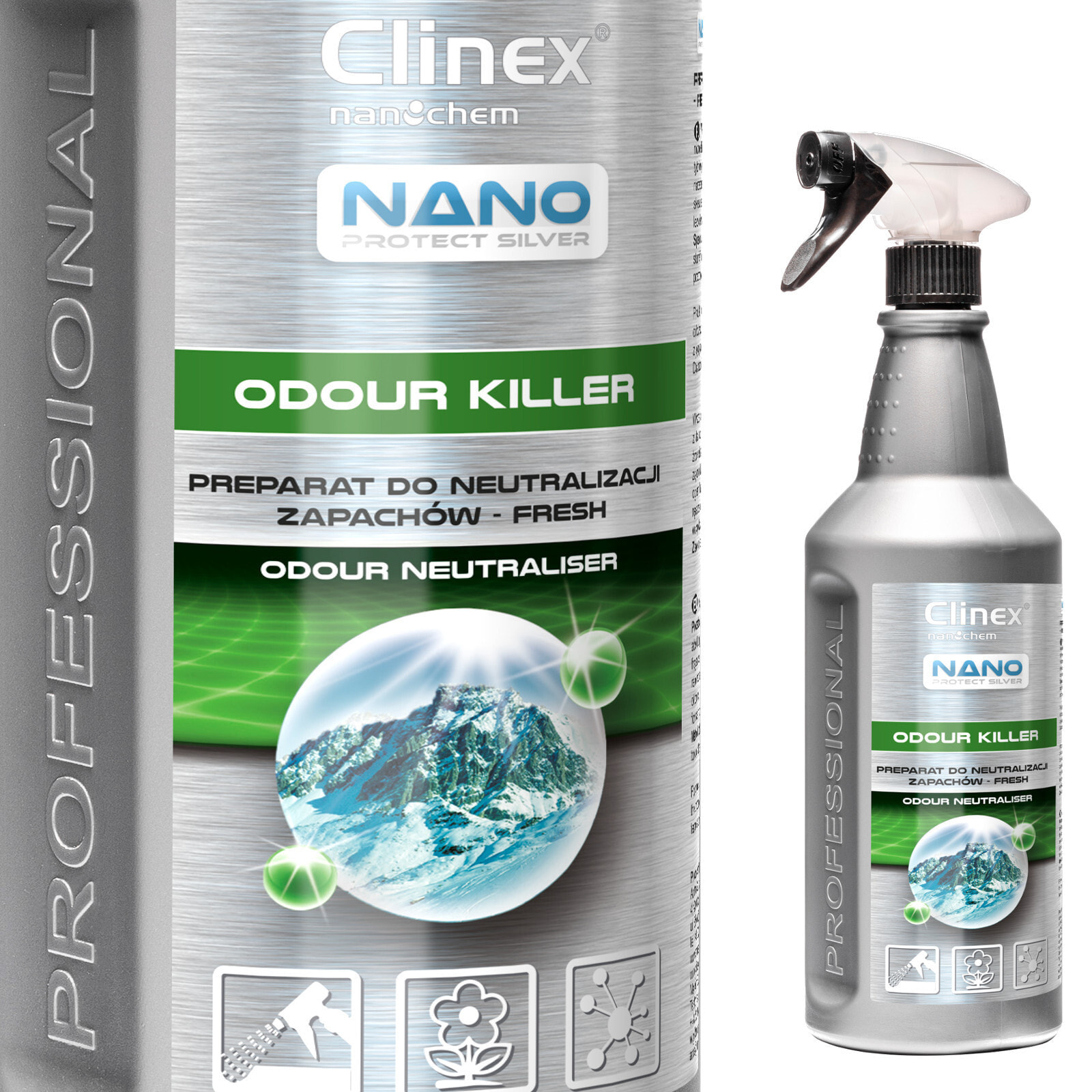 Air freshener for neutralizing odors CLINEX Nano Protect Silver Odor Killer - Fresh 1L