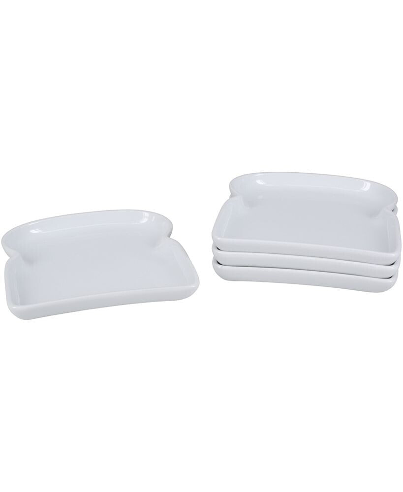 BIA Cordon Bleu toast Shaped Plates, 6.25 