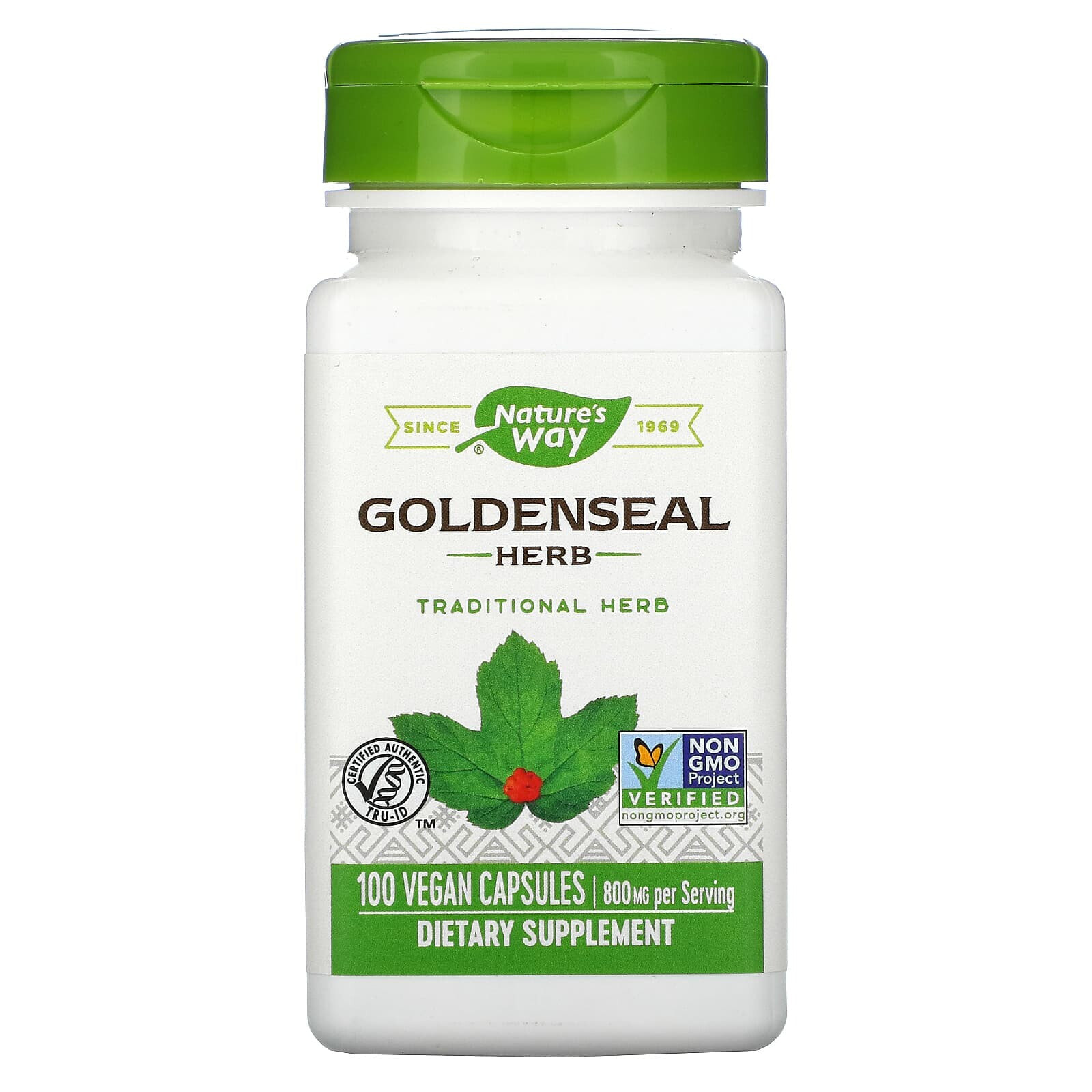 Goldenseal Herb, 400 mg, 100 Vegan Capsules