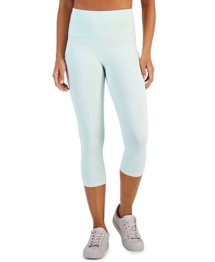 Women's Compression High-Rise Side-Pocket Cropped Leggings