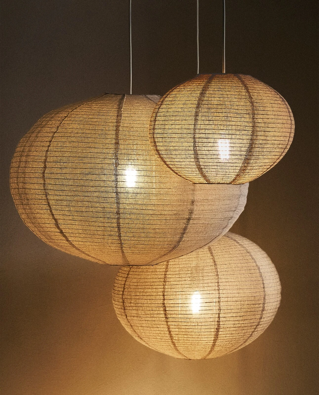 Linen ceiling lamp shade