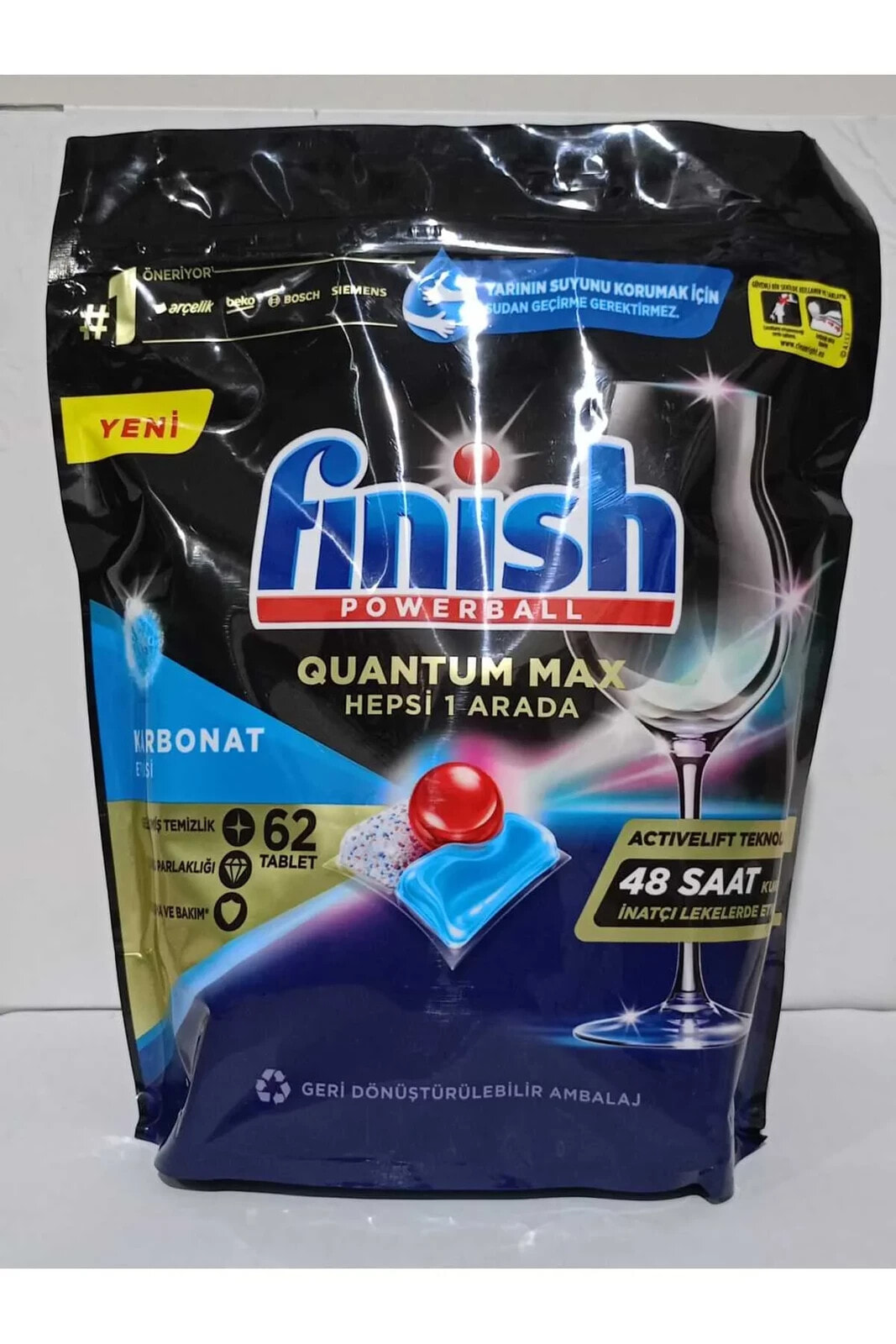 Quantum Max Bulaşık Makinesi Deterjanı Tableti / Kapsülü 62 YIKAMA