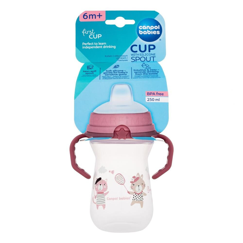 Canpol babies Bonjour Paris First Cup Blue 6m+ 250 ml trinkbecher für Kinder