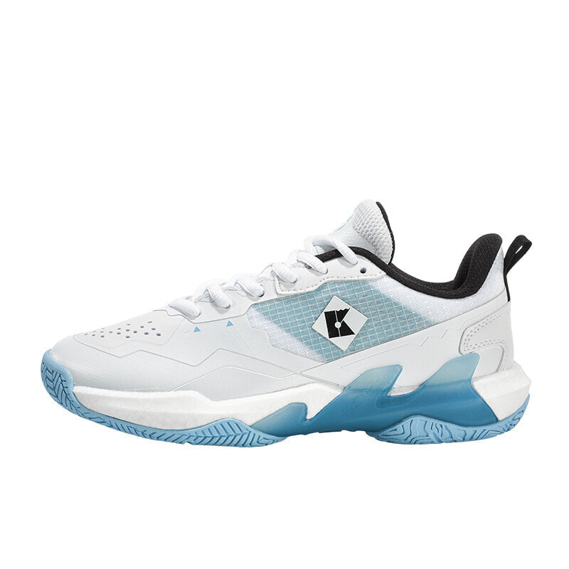 KUMPOO Badminton Shoes Unisex Low-Top White/Gray/Blue