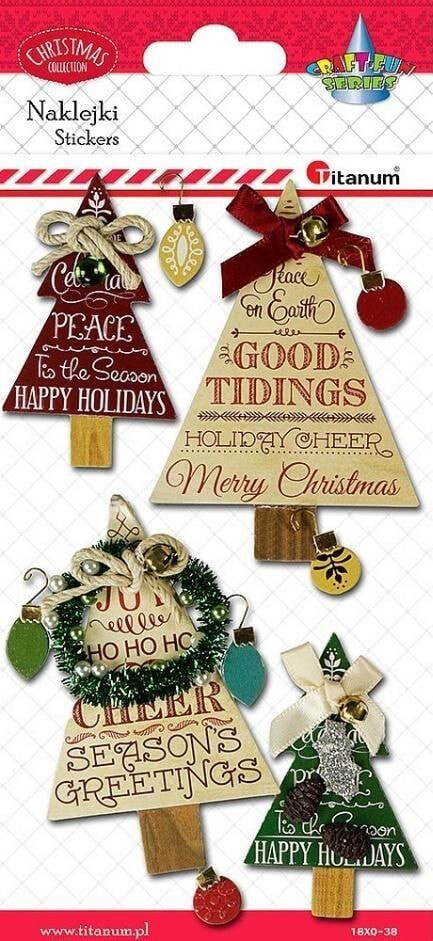 Titanum 3D Christmas tree paper stickers