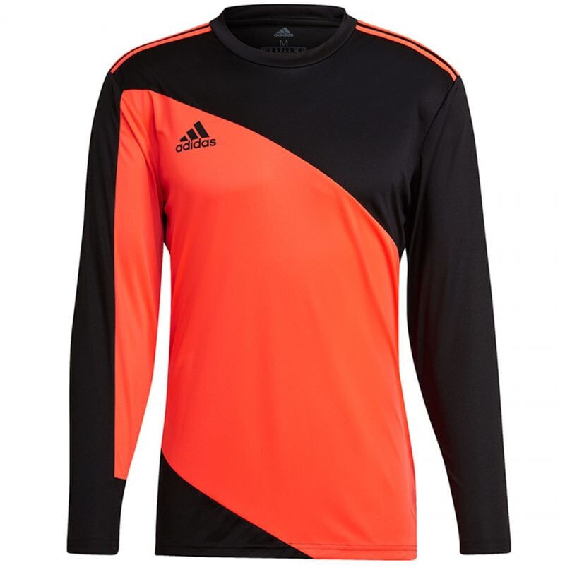 Мужской спортивный лонгслив с длинным рукавом черный оранжевый с логотипом футбольный adidas Squadra 21 Goalkeeper Jersey M GK9805