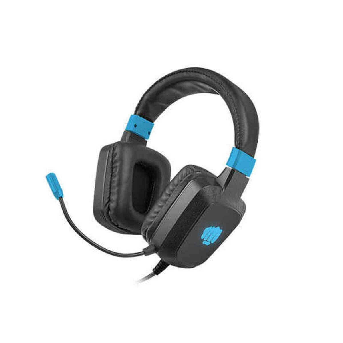 Headphones with Microphone Fury NFU-1584 Blue Black