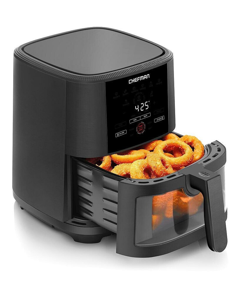 Chefman 5 Quart Air Fryer Easy View Window Digital with Temperature Probe