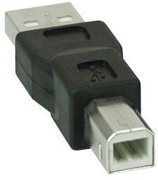 InLine 33443A кабельный разъем/переходник USB 2.0 A USB 2.0 B Черный