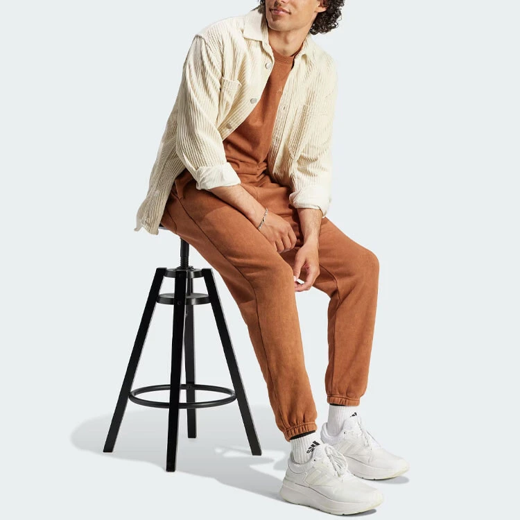 Adidas Knitted Sweatpants Men Brown