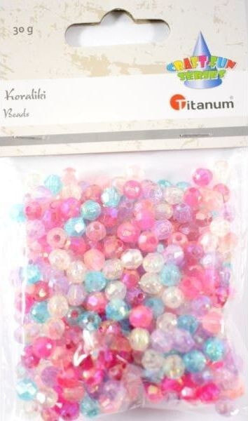 Titanum Koraliki plastikowe fasetowane mix 30g