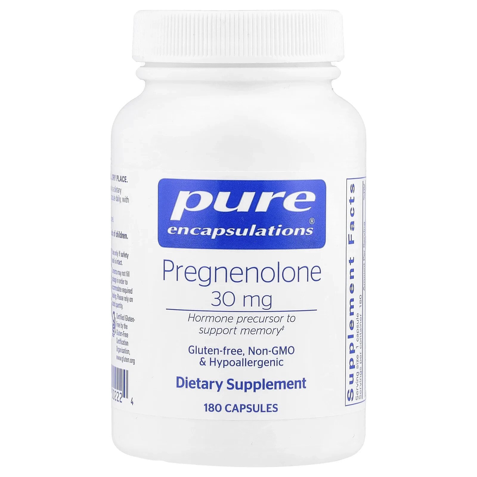 Pregnenolone, 30 mg, 180 Capsules