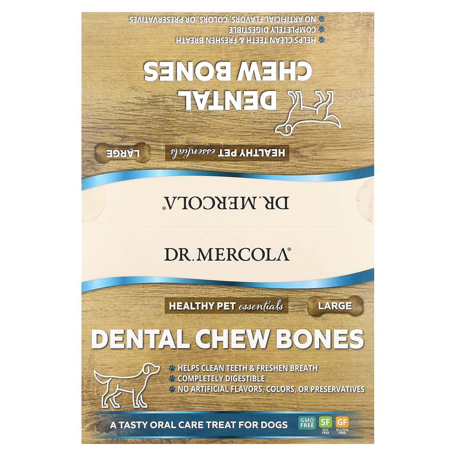 Dr. Mercola, Dental Chew Bones, Large, For Dogs, 12 Bones, 2.08 oz (59 g) Each