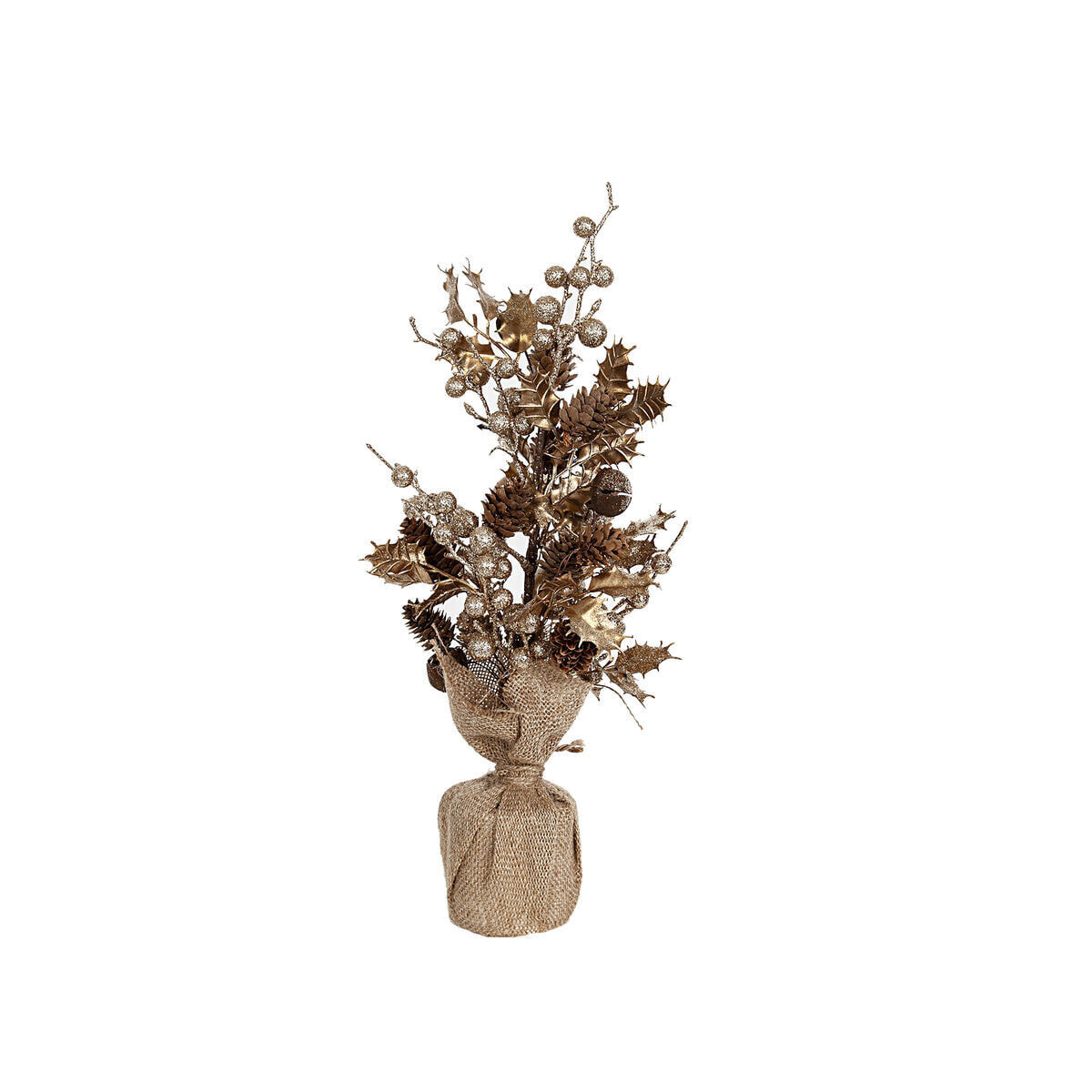 Decorative Flowers Romimex Beige Bronze Pine cone Christmas Baubles 8 x 43 x 8 cm