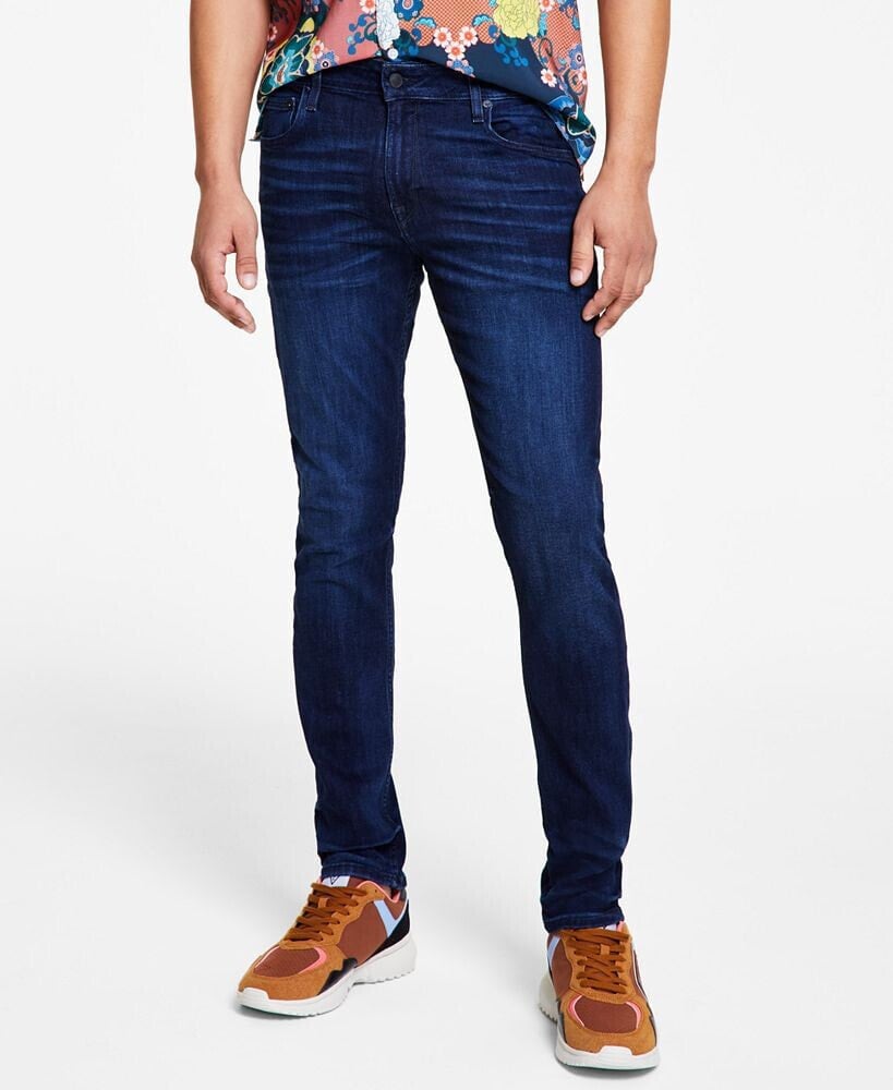 GUESS men's Eco Patch Pocket Slim Tapered Fit Jeans