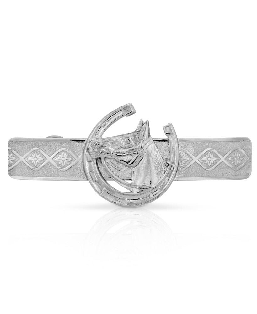 Silver-Tone Horseshoe and Horse Hair Barrette