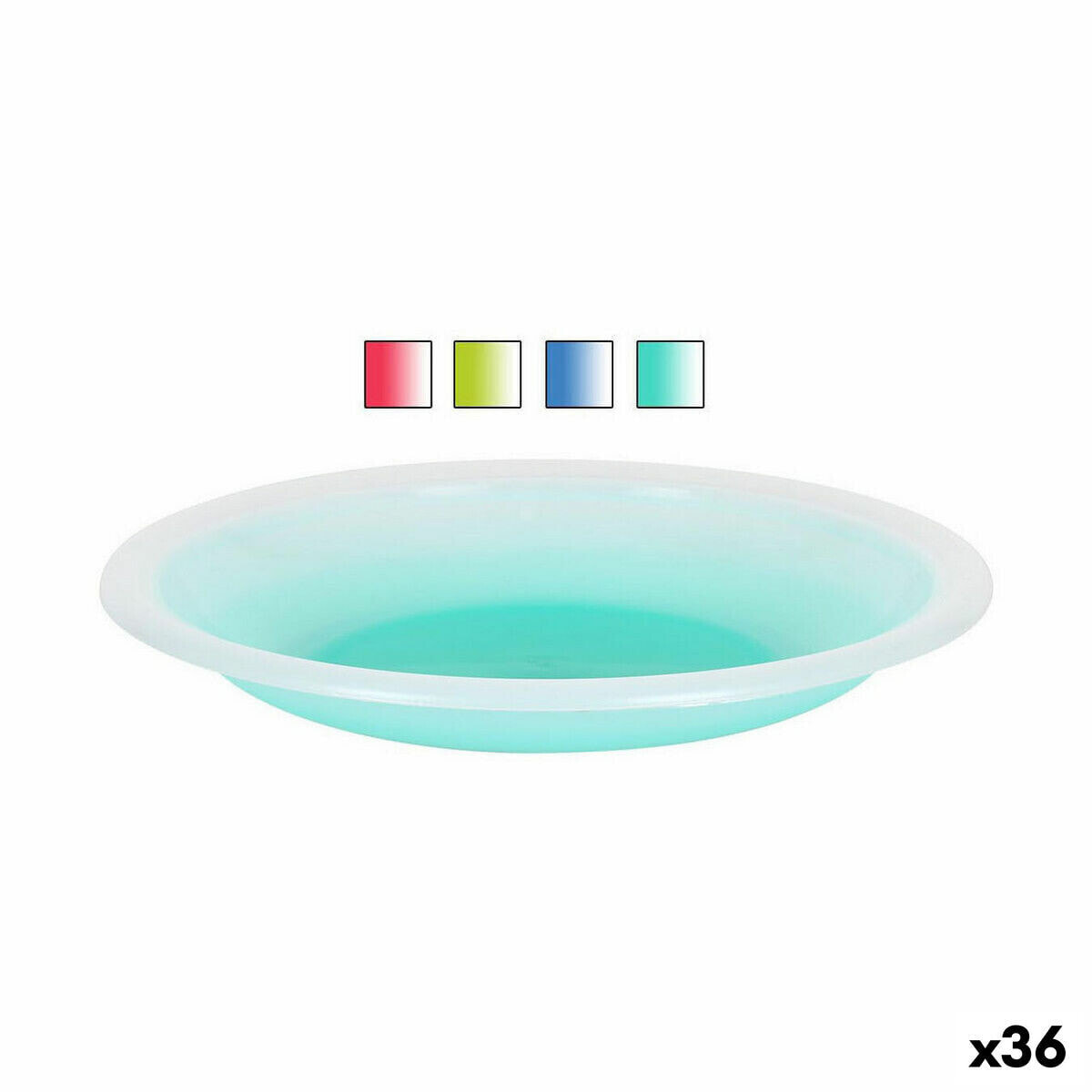 Deep Plate Dem Cristalway Ø 22 x 22 x 3 cm (36 Units)