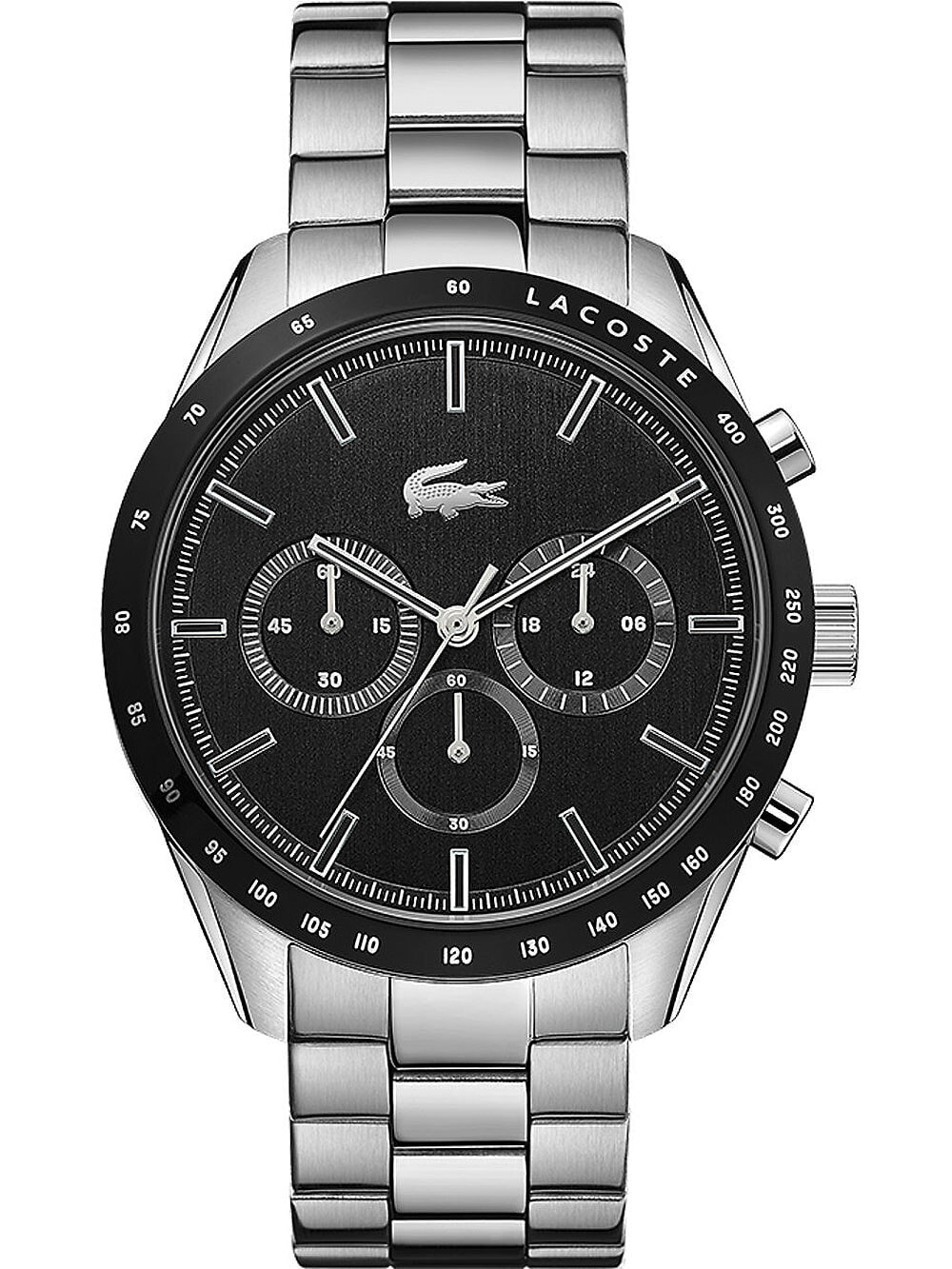 Мужские наручные часы с серебряным браслетом Lacoste 2011079 Boston chrono 42mm 5ATM