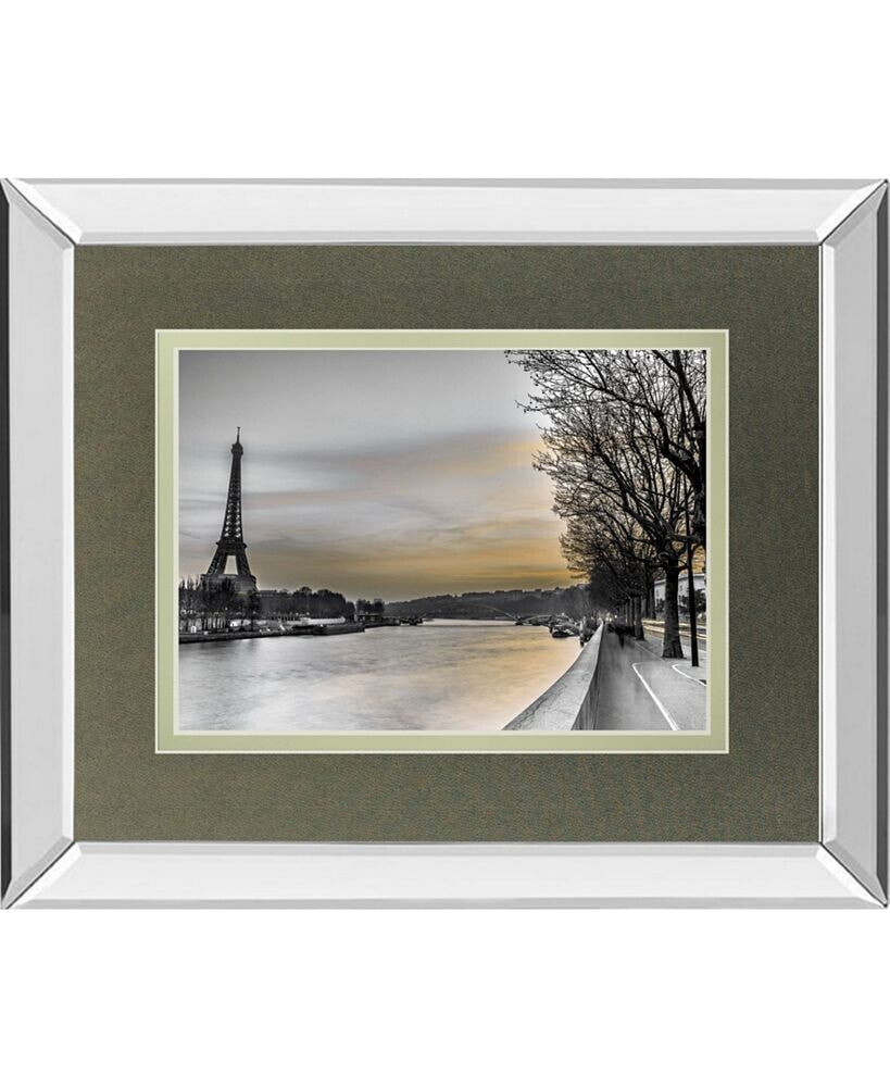 Classy Art river Seine and The Eiffel Tower by Assaf Frank Mirror Framed Print Wall Art - 34