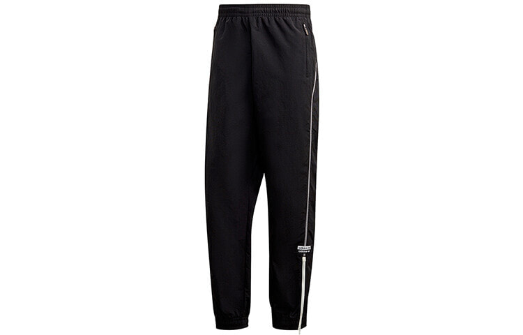 adidas TRACKPANT 拉链侧带运动裤 男款 黑色 / Трендовые спортивные брюки Adidas TRACKPANT GI7438