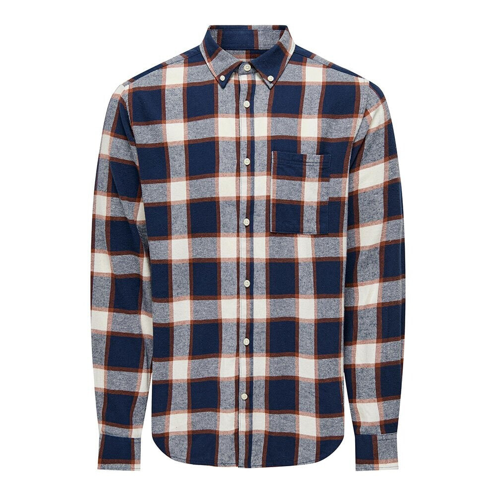 ONLY & SONS Ral Slim Check Long Sleeve Shirt