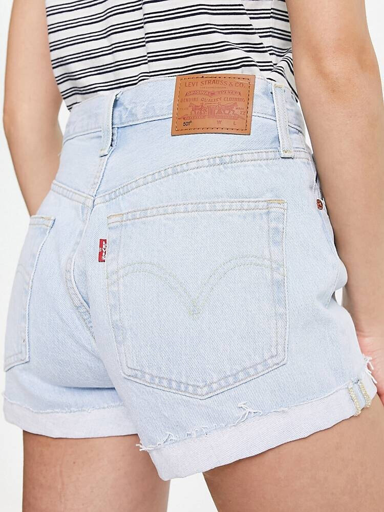 Levi's – 501 Original – Shorts in Hellblau