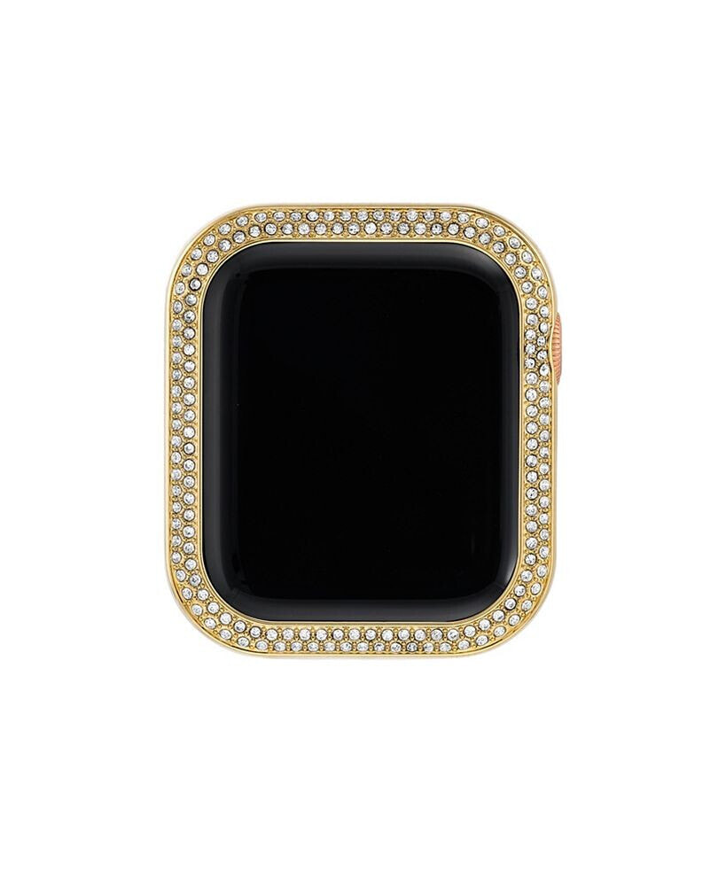 Anne Klein 44mm Apple Watch Metal Protective Bumper in Gold With Crystal Accents