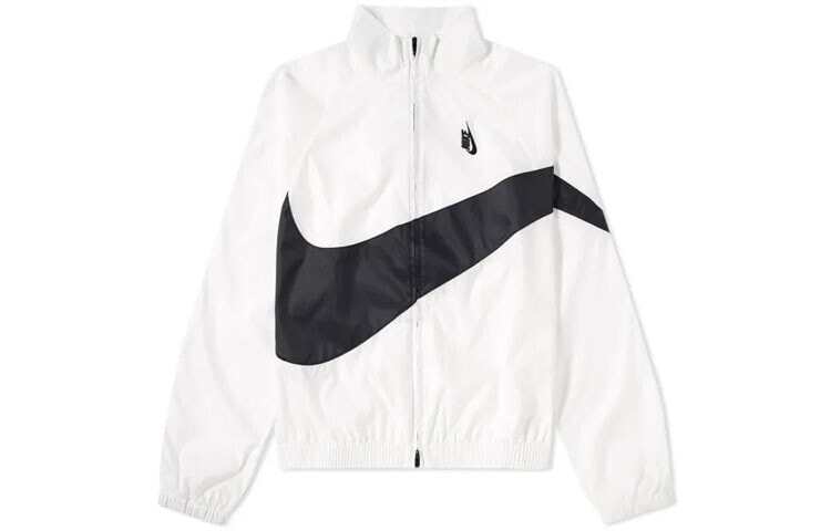 NikeLab Heritage Jacket White Black BIG SWOOSH 黑白复古拉链夹克外套 全拉链款 男款 白色 / Куртка NikeLab Heritage Jacket White Black BIG SWOOSH AA1569-100