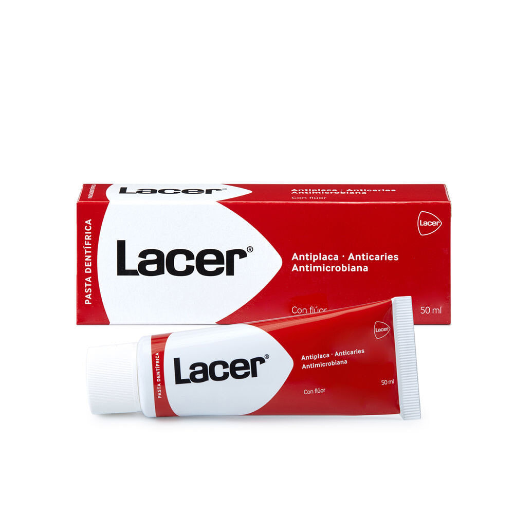 Lacer Antiplaque/Anticaries Toothpaste Антибактериальная зубная паста с фтором против кариеса 50 мл