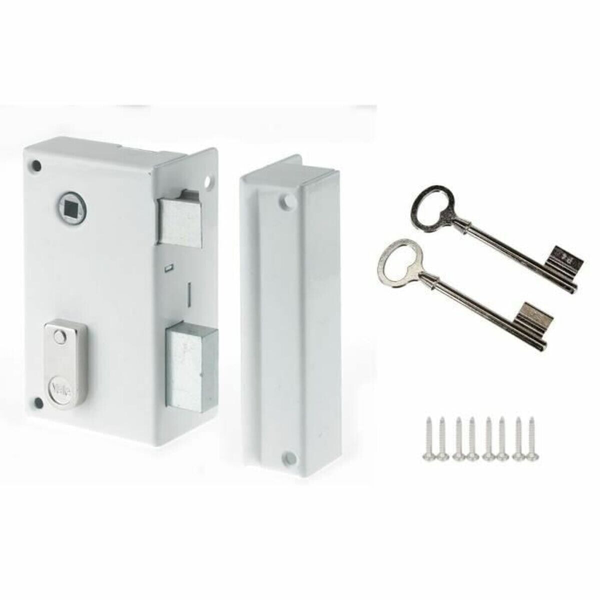 Lock Yale YAV37D 12,5 x 7 x 18 White Steel Rectangular Doors Vertical