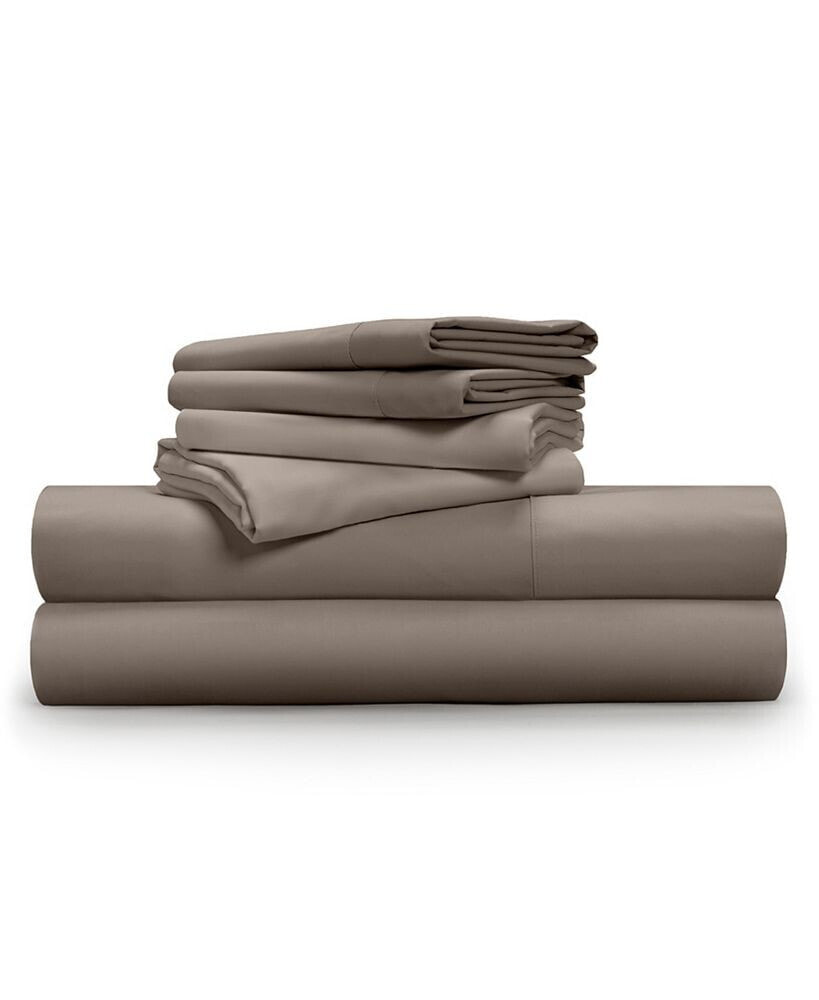 Pillow Guy 600 Thread Count Luxe Soft & Smooth Tencel 6 piece Sheet Set