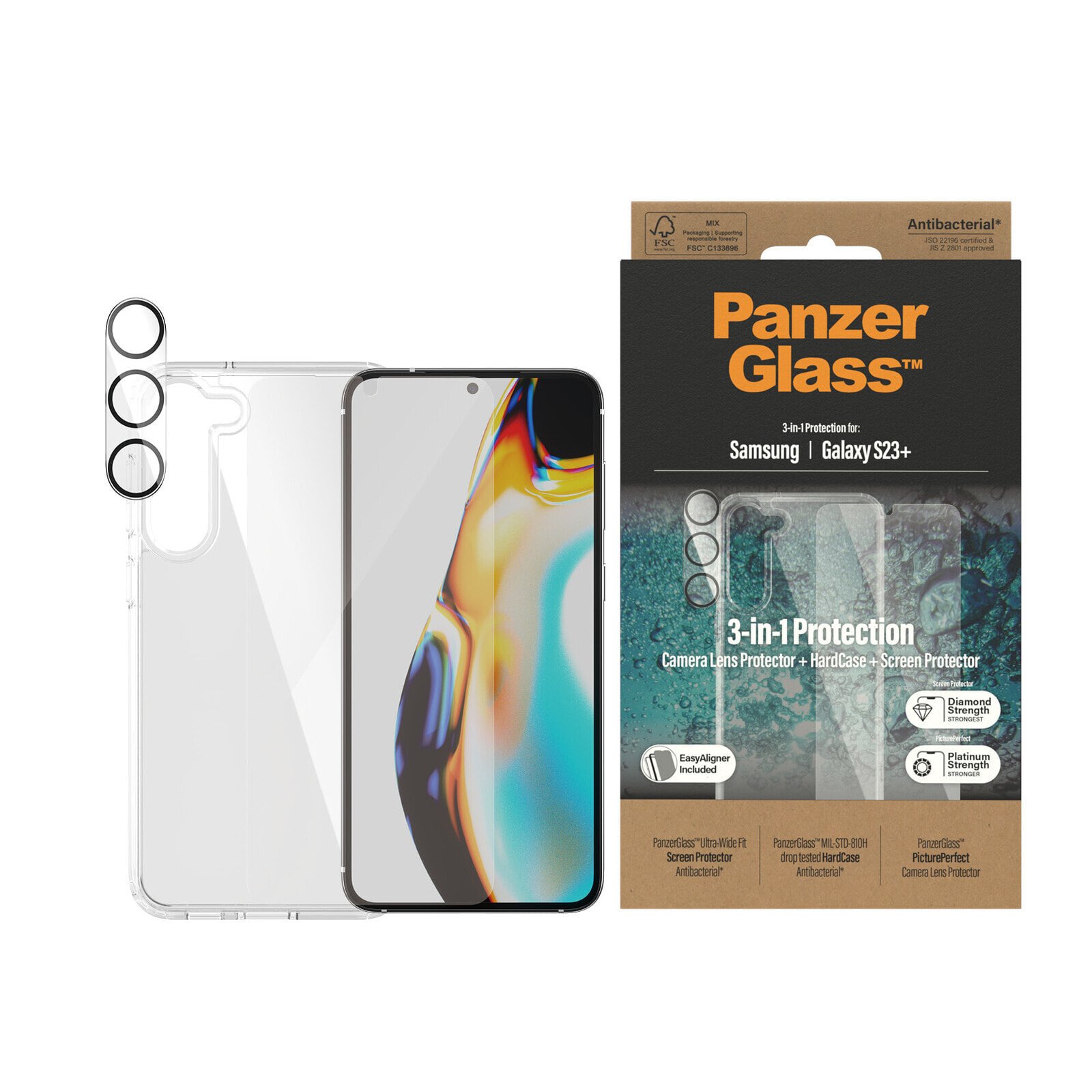 PanzerGlass HardCase+ Screen Protector Samsung G. S2023 Plus Прозрачная защитная пленка 1 шт B0434+7316