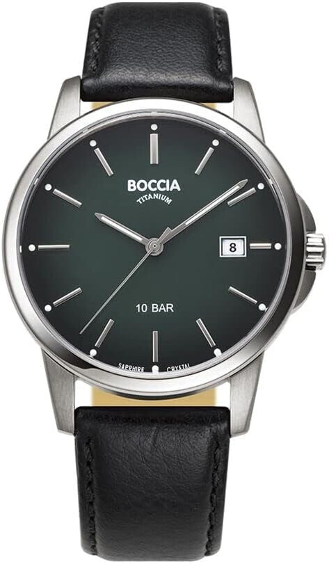 Boccia Men s Analogue Quartz Watch with Leather Strap 3633 02