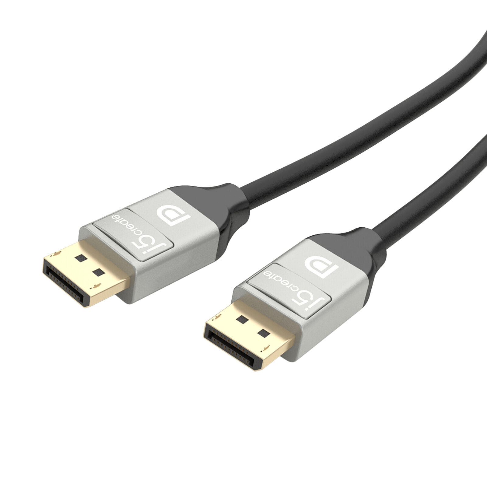 j5create JDC42 4K DisplayPort™ Cable - Black and Grey - 1.8 m - 1.8 m - DisplayPort - DisplayPort - Male - Male - 3840 x 2160 pixels