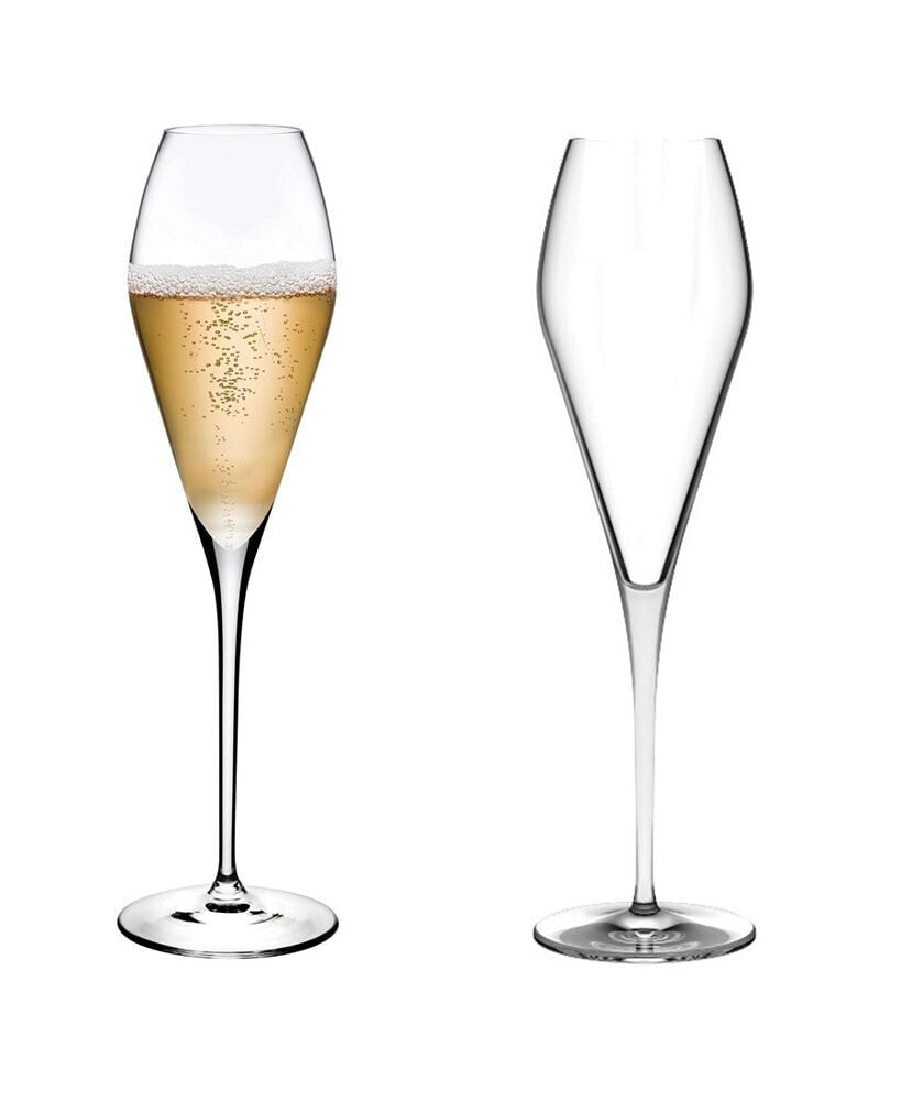 Nude Glass fantasy Champagne Glasses, Set of 2