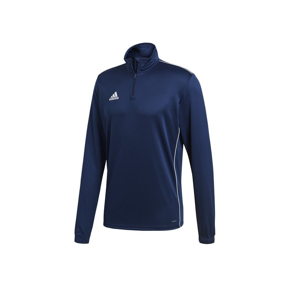 Мужской спортивный лонгслив с длинным рукавом синий с логотипом Adidas Core 18
