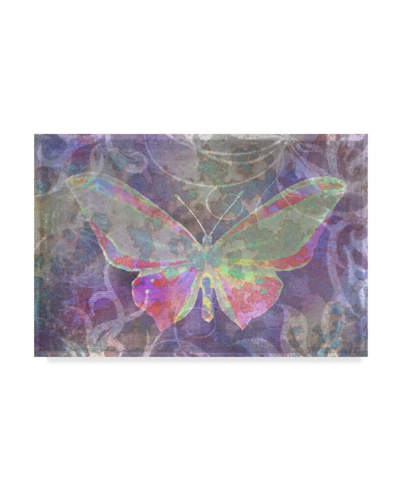 Trademark Global cora Niele 'Purple Pink Butterfly Watercolor' Canvas Art - 24