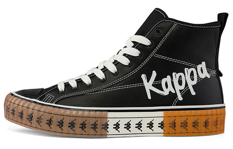 Kappa 串标 加绒 保暖 高帮 板鞋 男女同款 黑白 / Кроссовки Kappa K0AZ5VS56D-990
