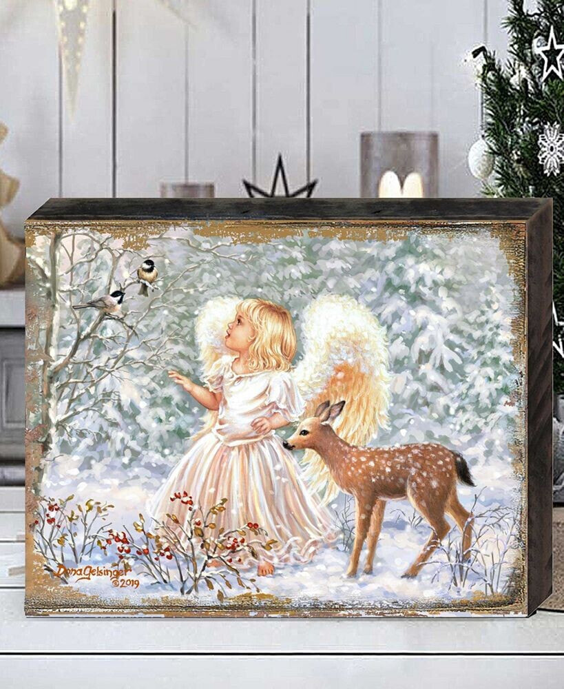 Designocracy sweet Christmas Blessings Wood Handcrafted Wall Home Decor, 12