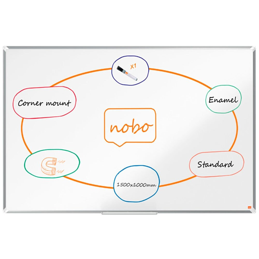 NOBO Premium Plus Vitrified Steel 1500X1000 mm Board