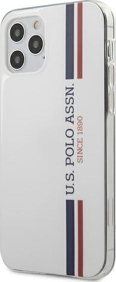 Чехол силиконовый белый iPhone 12/12 Pro U.S. Polo Assn.
