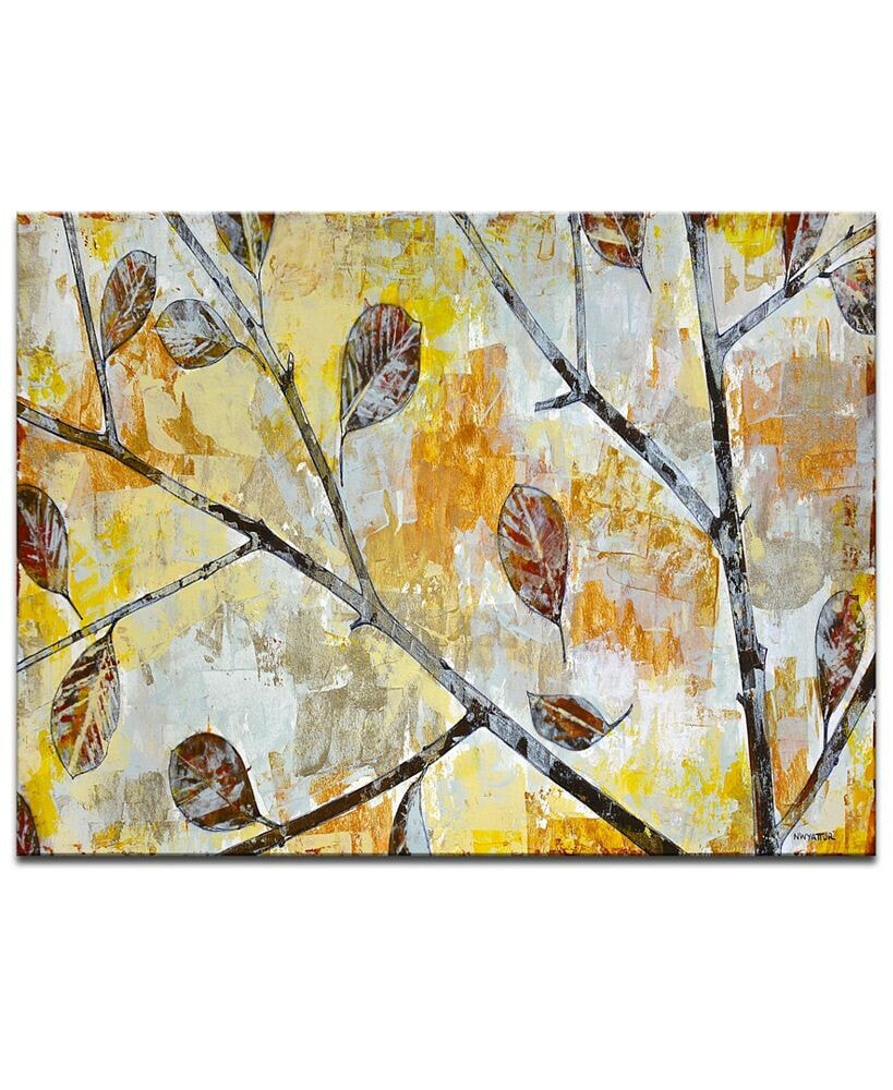 'Blowing Autumn Leaves' Canvas Wall Art, 20x30