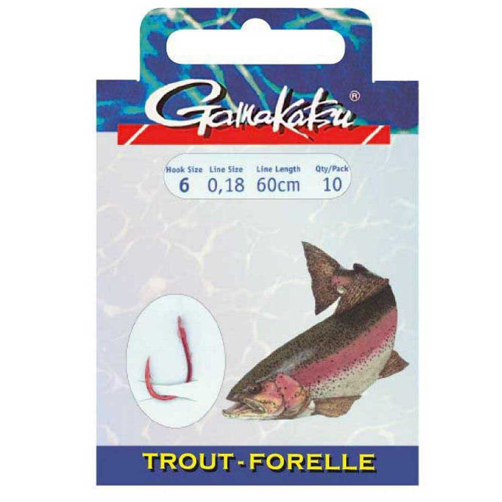 GAMAKATSU Booklet Trout 3610N Tied Hook 0.220 mm 75 cm