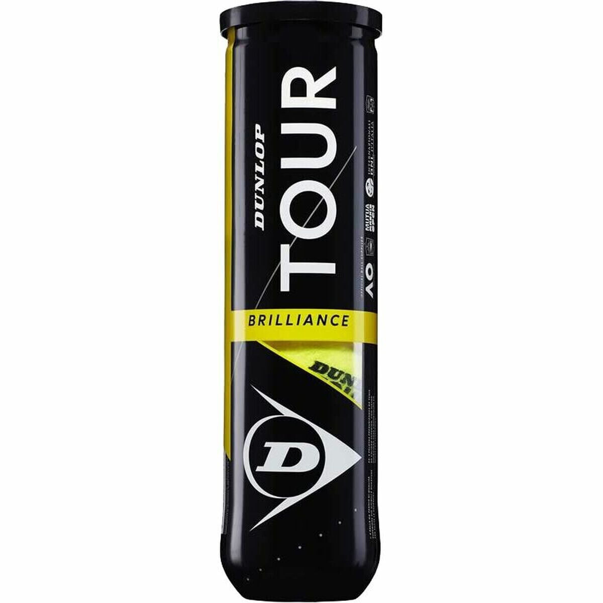 Tennis Balls Dunlop Tour Brillance Yellow Black