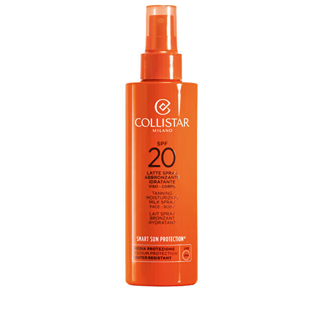 Protective milk in a spray that accelerates the tanning process SPF 20 (Tanning Moisturizing Milk Spray) 200 ml